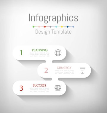Infographic tasarım öğeleri için 3 seçenek ile iş verilerinizi.