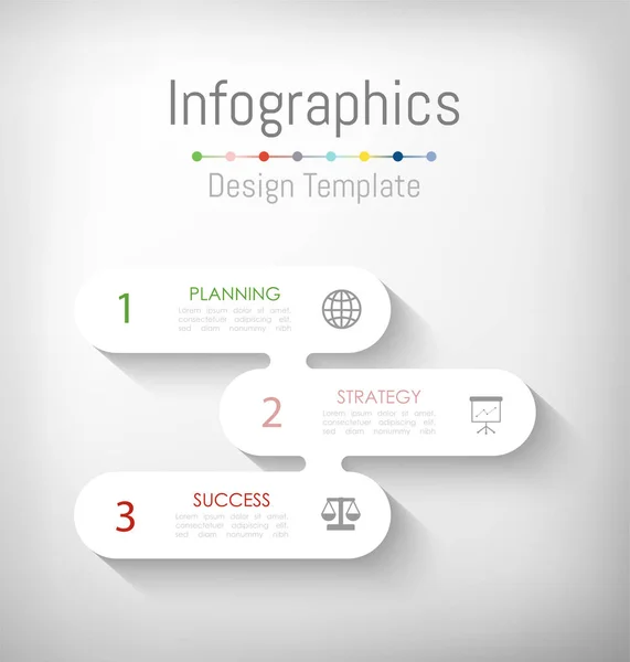 Elementos de diseño infográfico para sus datos empresariales con 3 opciones . — Archivo Imágenes Vectoriales