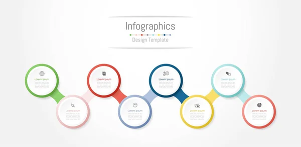 Infografische Gestaltungselemente für Ihre Geschäftsdaten mit 8 Optionen. — Stockvektor