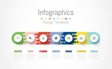 Infographic tasarım öğeleri için iş verilerinizi 7 seçenekleri ile.