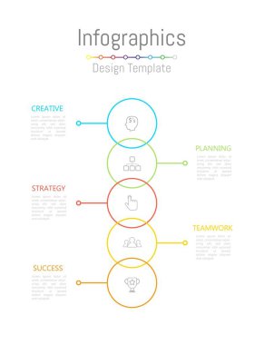 Infographic tasarım öğeleri için iş verilerinizi 5 seçeneği ile.