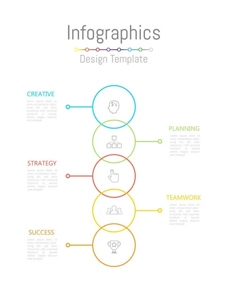 Elementos de diseño infográfico para sus datos empresariales con 5 opciones . — Vector de stock