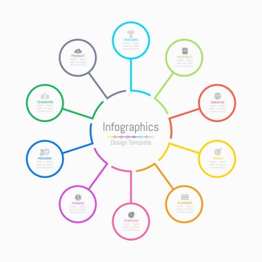 Infographic tasarım öğeleri için iş verilerinizi 10 seçenekleri ile.