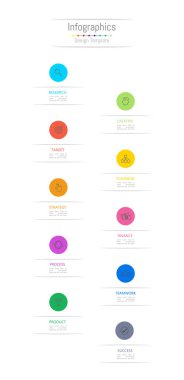 Infographic tasarım öğeleri için iş verilerinizi 10 seçenekleri ile.