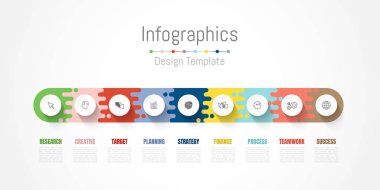 Infographic tasarım öğeleri için iş verilerinizi 9 seçenekleri ile.