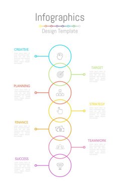 Infographic tasarım öğeleri için iş verilerinizi 7 seçenekleri ile.