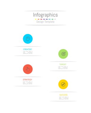 Infographic tasarım öğeleri için iş verilerinizi 4 seçenekleri ile.