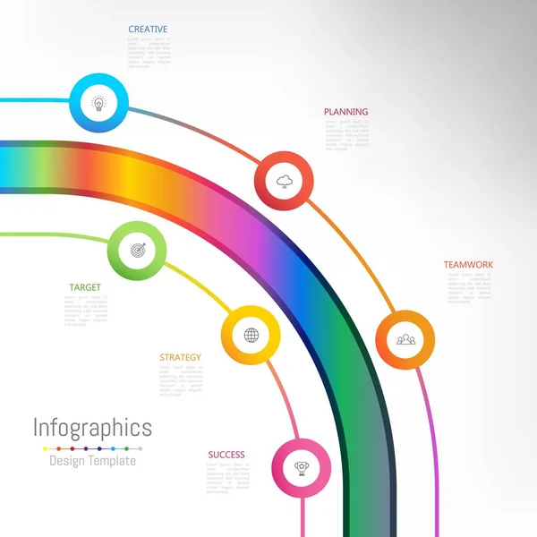 Infographic design elements for your business data with 6 options. — Stock Vector