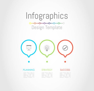 Infographic tasarım öğeleri için 3 seçenek ile iş verilerinizi.
