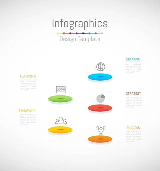 Infographic design elements for your business data with 5 options. — Stock Vector