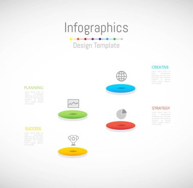 Infographic tasarım öğeleri için iş verilerinizi 4 seçenekleri ile.