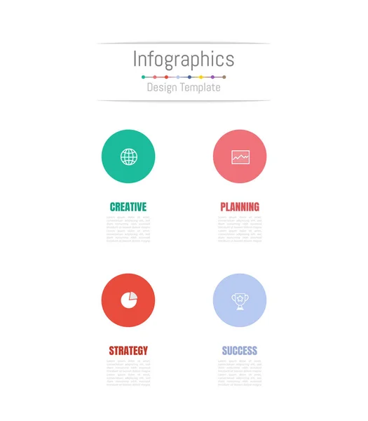 Infographic designelement för dina affärsdata med 4 alternativ. — Stock vektor