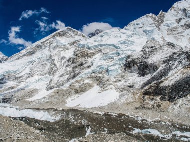 Himalaya dağ manzaralı rota Everest Saha Kampı için