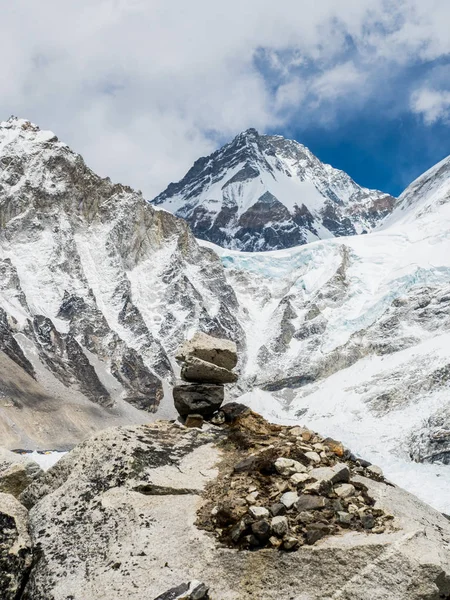 Vistas Montaña Del Himalaya Ruta Campamento Base Del Everest — Foto de Stock