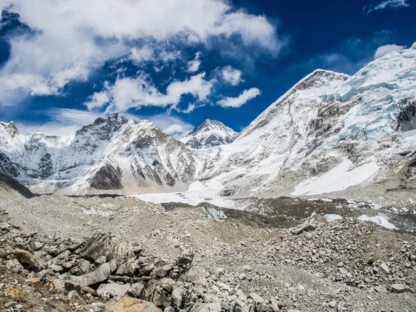 Himalaya dağ manzaralı rota Everest Saha Kampı için