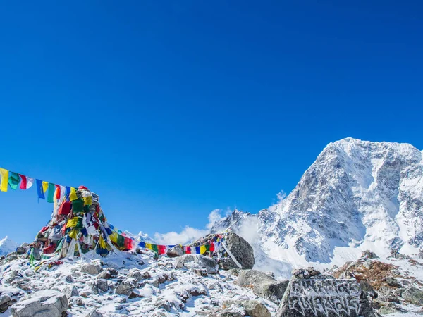 Himalaya dağ manzaralı rota Everest Saha Kampı için