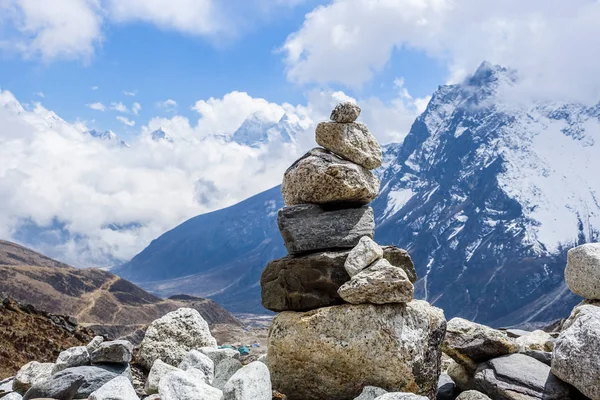 Himalaya dağ manzaralı rota Everest Saha Kampı için