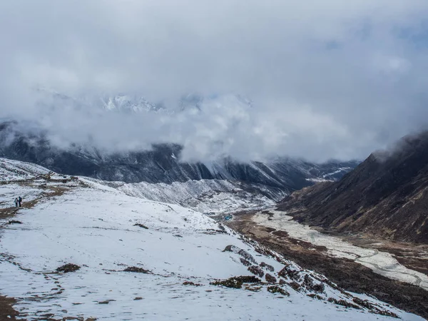 Vista Para Montanha Himalaia Rota Para Acampamento Base Everest — Fotografia de Stock