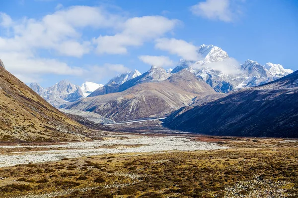 Himalaya dağ manzaralı rota Everest Saha Kampı için