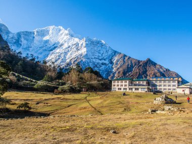 Himalaya dağ manzaralı rota Everest Saha Kampı için