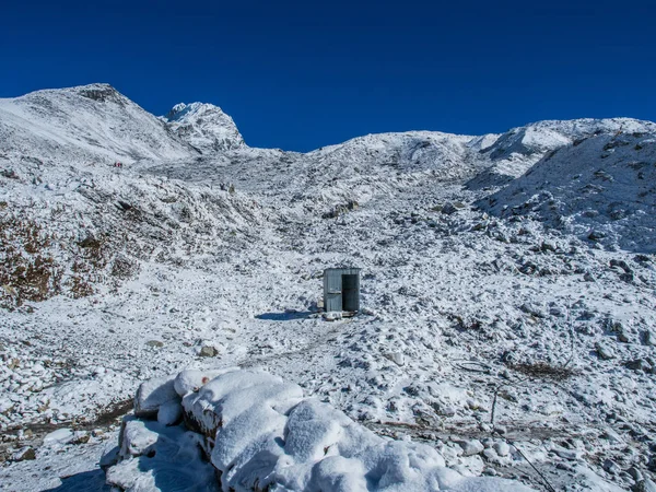 Himalaya dağ manzaralı rota Everest Saha Kampı için