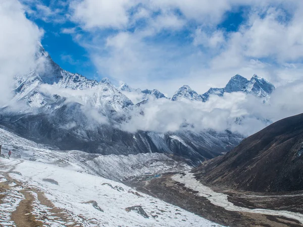 Vista Para Montanha Himalaia Rota Para Acampamento Base Everest Fotos De Bancos De Imagens