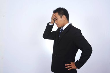 Depresif Asya kafa elinde tutan işadamı