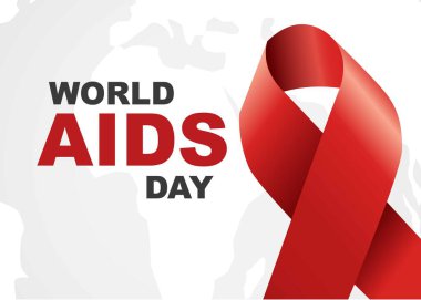 vektör dünya gün symbol.1st Aralık Dünya AIDS Günü yardımcı olur. Awareness.Red şerit yardımcı olur. Başlık sayfası veya poster Dünya AIDS Günü