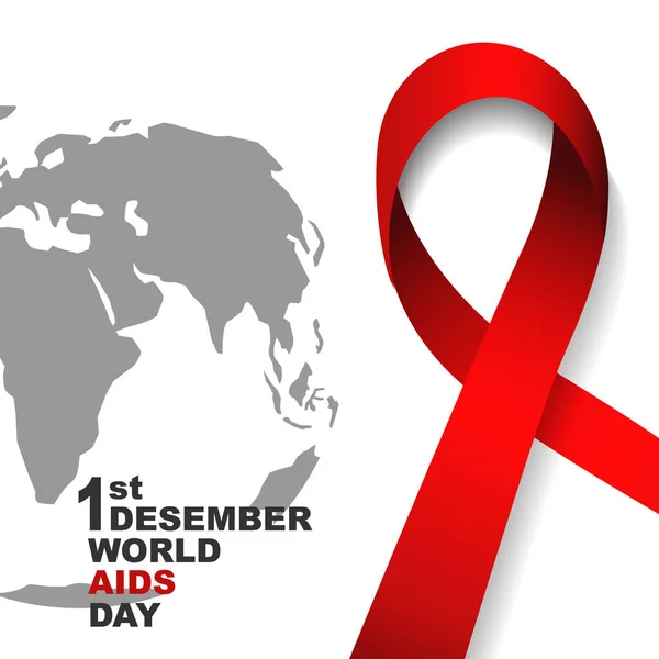 Vektor World Aids Dagen Symbol 1St December Världsaidsdagen Hjälpmedel Awareness — Stockfoto