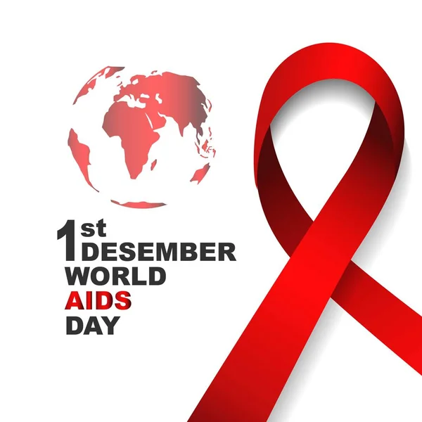 vector of world aids day symbol.1st December World Aids Day. Aids Awareness.Red ribbon. banner or poster of world aids day