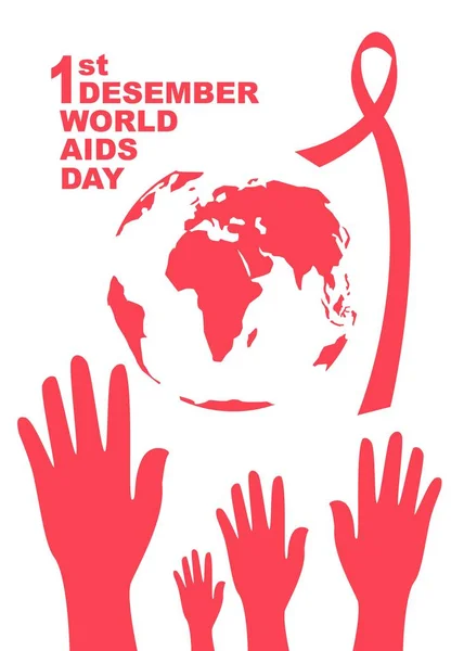 vector of world aids day symbol.1st December World Aids Day. Aids Awareness.Red ribbon. banner or poster of world aids day