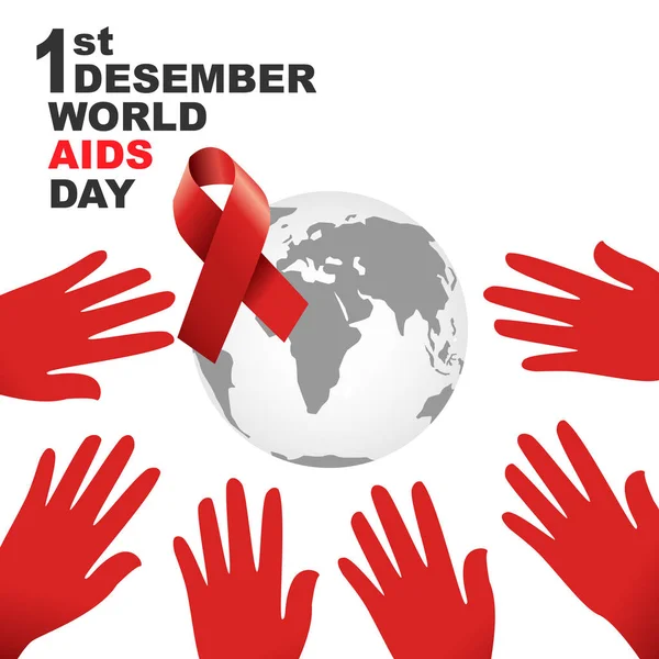vector of world aids day symbol.1st December World Aids Day. Aids Awareness.Red ribbon. banner or poster of world aids day