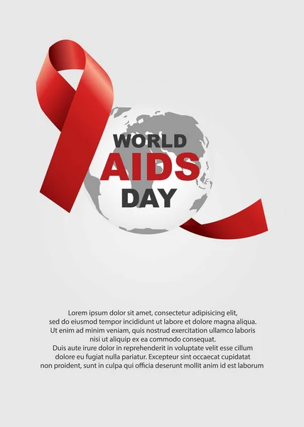 vector of world aids day symbol.1st December World Aids Day. Aids Awareness.Red ribbon. banner or poster of world aids day