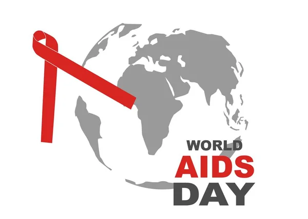 世界のベクトルは Symbol 1St 月世界エイズデー エイズします Awareness Red リボンを支援します バナーや世界エイズデーのポスター — ストック写真