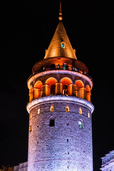 Night View Galata Tower Istanbul Turkey — Stock Photo, Image