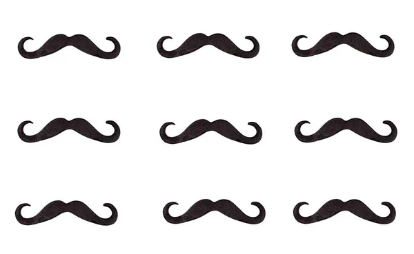 Bıyık beyaz üzerine bıyık desen olarak izole