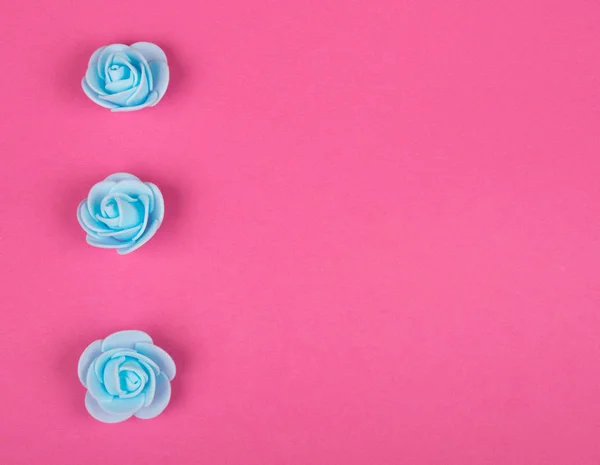 Brotes de rosa hechos a mano de color azul — Foto de Stock