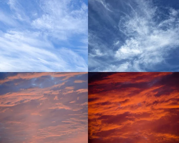 Collection of skies Royalty Free Stock Photos
