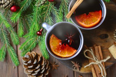 Bir mulled şarap closeup