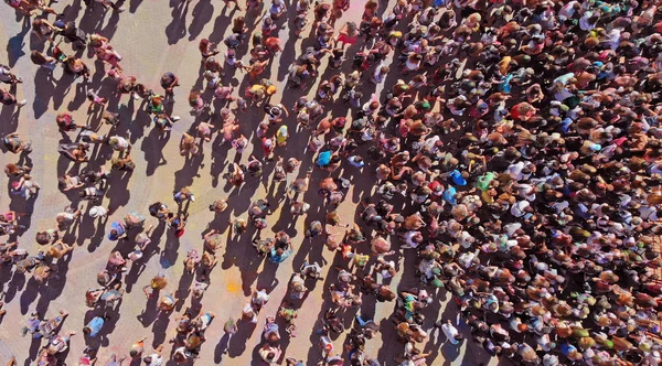 Aerial People Crowd Background — Stock Photo, Image