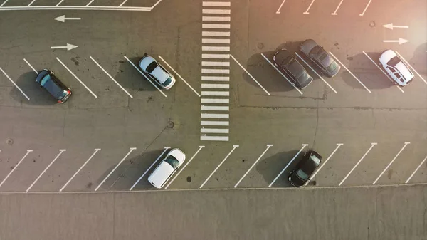 駐車場 歩行者横断歩道の平面図です — ストック写真