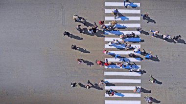 Hava. Yaya yaya geçidi, üst görünüm.