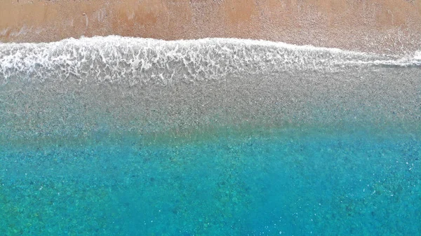Hava Deniz Dalgaları Arka Plan Dokusu Üst Görünüm — Stok fotoğraf