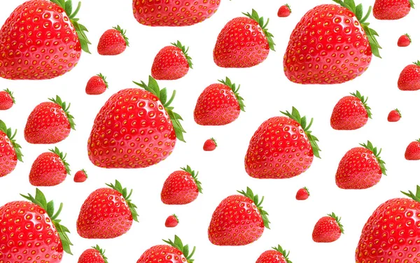 Flat Lay Background Strawberry — Stock Photo, Image