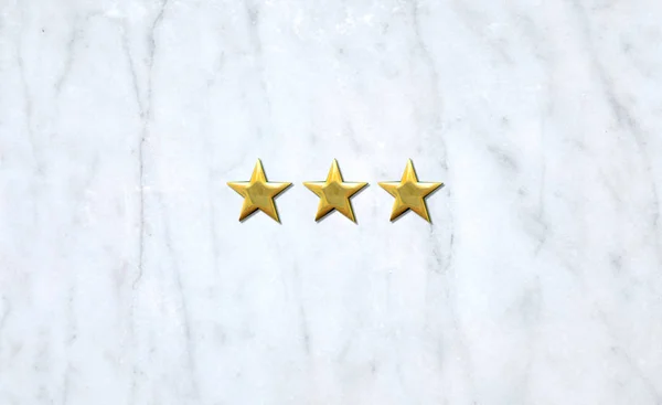 Trzy Gwiazdki Symbol Fakturze Marmuru Tła Dla Tekstu Lub Projektu — Zdjęcie stockowe
