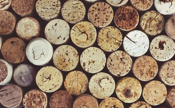 Wine Corks Background Close Macro Winemaking Backdrop — Stok fotoğraf