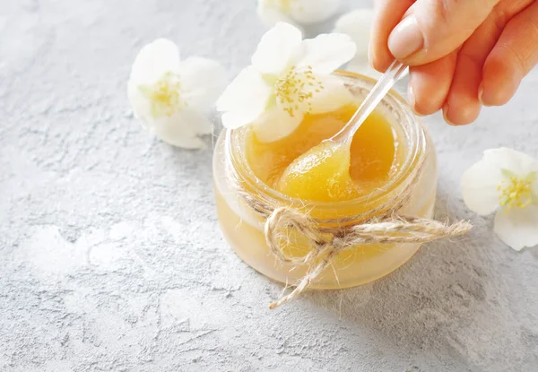 Honey Natural Ingredient Cosmetic Skincare Fresh Golden Honey Perfect Organic — Stock Photo, Image