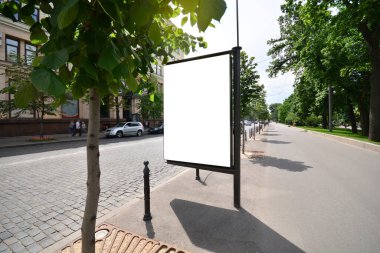 Reklamınız için boş sokak lambası maketi