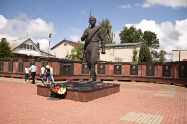 The Town Of Myshkin. A memorial complex dedicated to the 60th anniversary of victory in the great Patriotic war clipart
