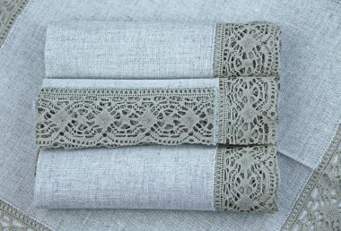 Vologda dantel kumaş peçeteye el yapımı süs